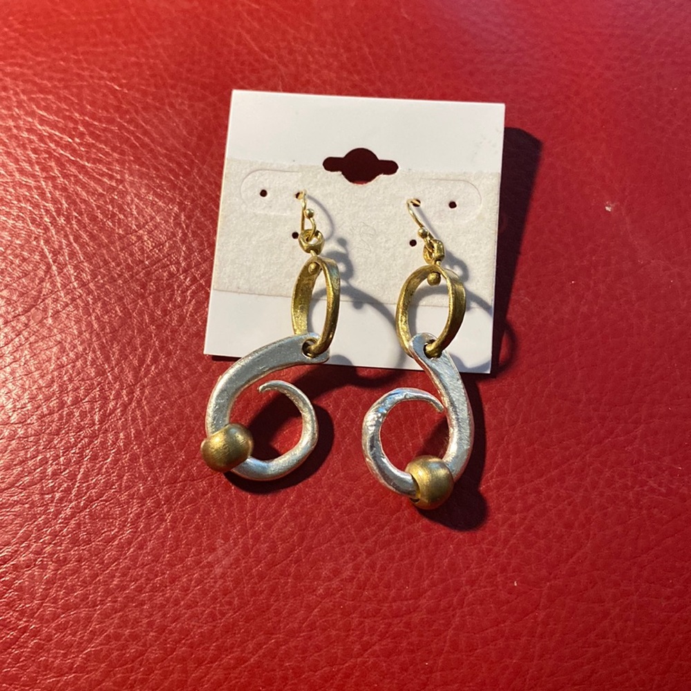 (3/$15)   Beautiful silver and gold earrings